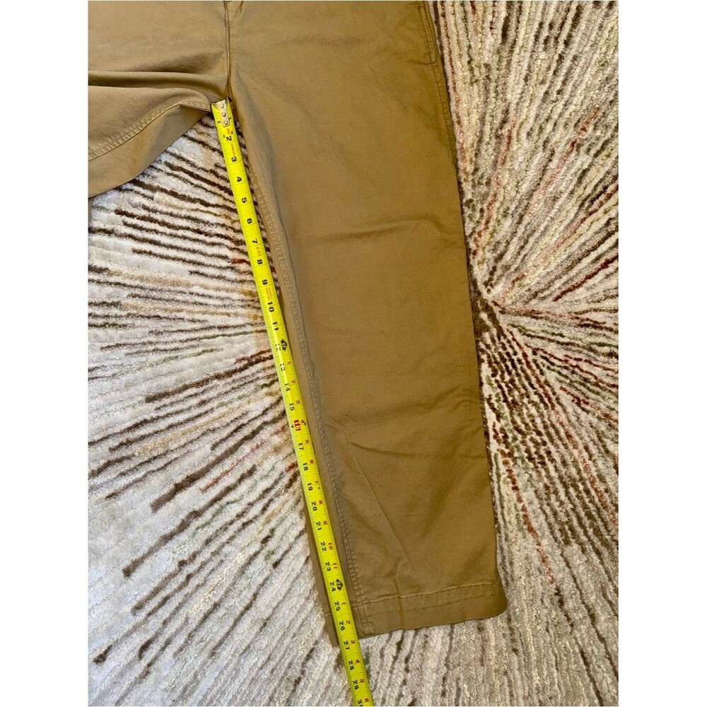 Banana Republic Womens Chino Pants 14 Khaki Slim Straight Organic Cotton - Picture 11 of 12
